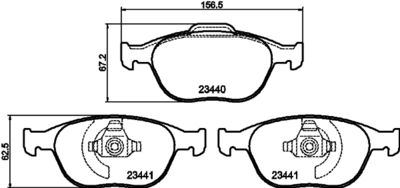 Brake Pad Set, disc brake HELLA 8DB 355 009-561