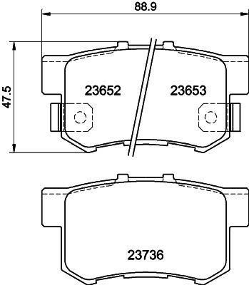 HELLA 8DB 355 009-581 Brake Pad Set, disc brake