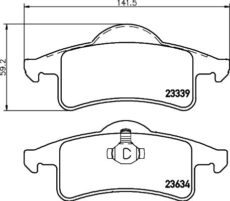 HELLA 8DB 355 009-891 Brake Pad Set, disc brake