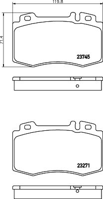 HELLA 8DB 355 010-101 Brake Pad Set, disc brake