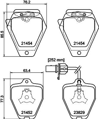 HELLA 8DB 355 010-191 Brake Pad Set, disc brake