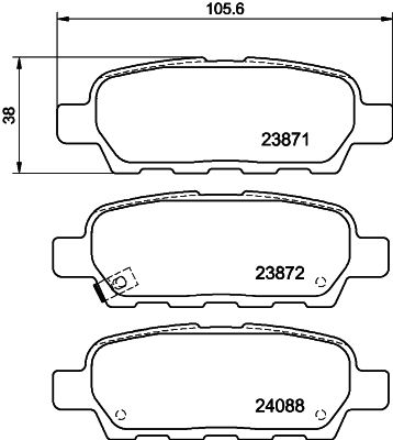 HELLA 8DB 355 010-241 Brake Pad Set, disc brake
