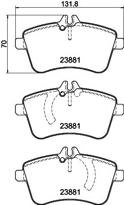 HELLA 8DB 355 010-331 Brake Pad Set, disc brake
