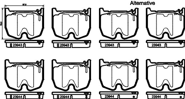 HELLA 8DB 355 010-381 Brake Pad Set, disc brake