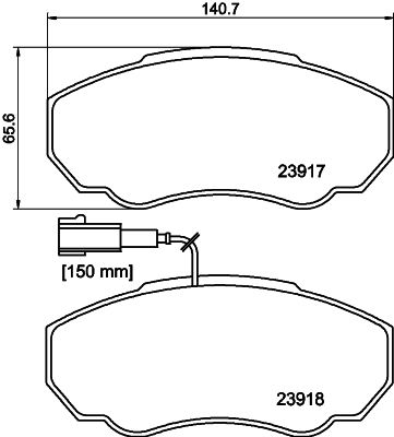 HELLA 8DB 355 010-391 Brake Pad Set, disc brake