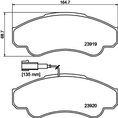 HELLA 8DB 355 010-401 Brake Pad Set, disc brake