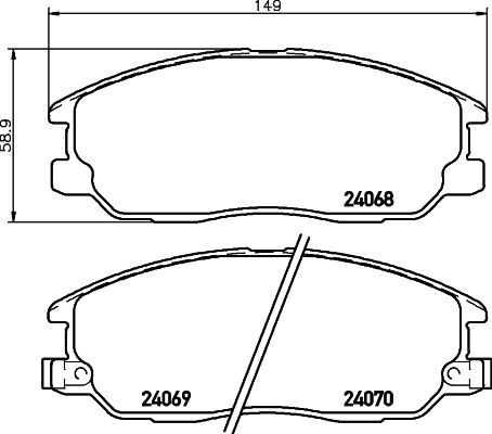 HELLA 8DB 355 010-451 Brake Pad Set, disc brake