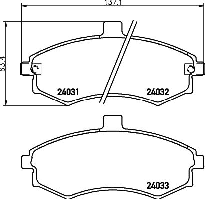 HELLA 8DB 355 010-481 Brake Pad Set, disc brake