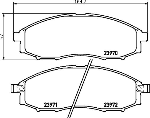 HELLA 8DB 355 010-671 Brake Pad Set, disc brake