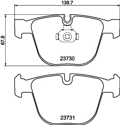 HELLA 8DB 355 010-751 Brake Pad Set, disc brake