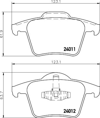 HELLA 8DB 355 010-801 Brake Pad Set, disc brake
