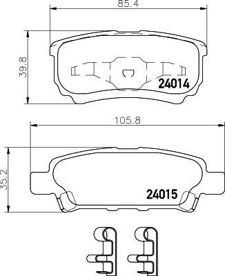 HELLA 8DB 355 010-811 Brake Pad Set, disc brake