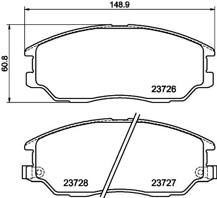 HELLA 8DB 355 010-861 Brake Pad Set, disc brake