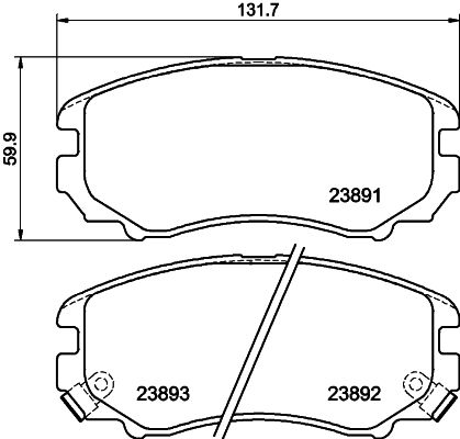 HELLA 8DB 355 010-991 Brake Pad Set, disc brake