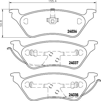 HELLA 8DB 355 011-061 Brake Pad Set, disc brake