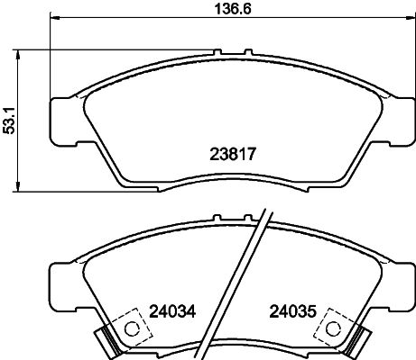 HELLA 8DB 355 011-081 Brake Pad Set, disc brake