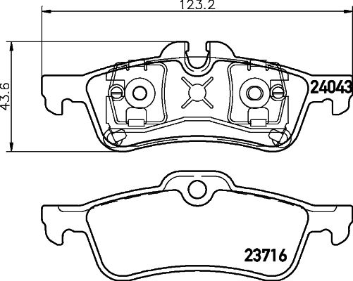 HELLA 8DB 355 011-351 Brake Pad Set, disc brake