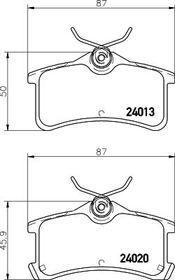 HELLA 8DB 355 011-511 Brake Pad Set, disc brake