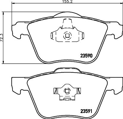 HELLA 8DB 355 011-571 Brake Pad Set, disc brake