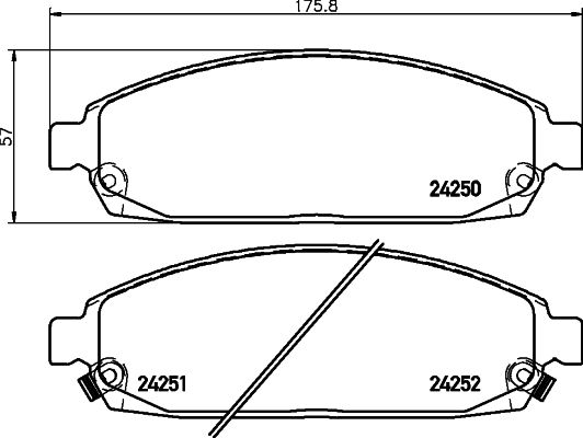 HELLA 8DB 355 012-101 Brake Pad Set, disc brake