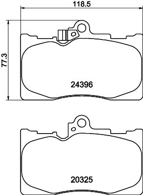 HELLA 8DB 355 012-121 Brake Pad Set, disc brake