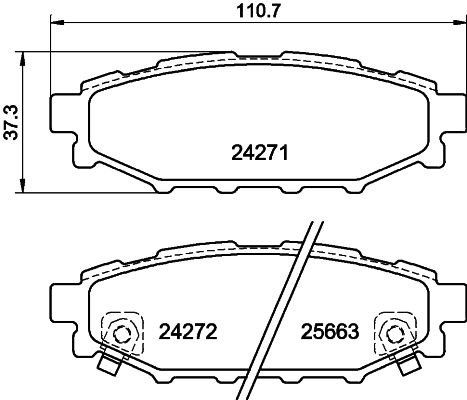 HELLA 8DB 355 012-261 Brake Pad Set, disc brake