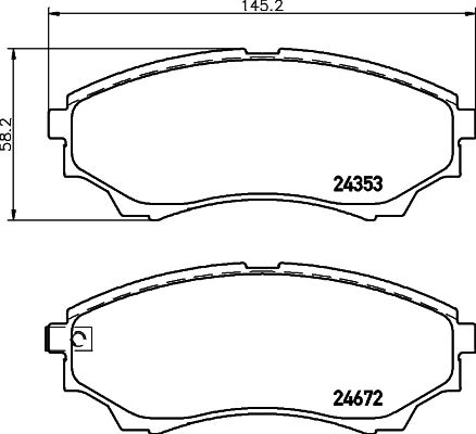 HELLA 8DB 355 012-381 Brake Pad Set, disc brake