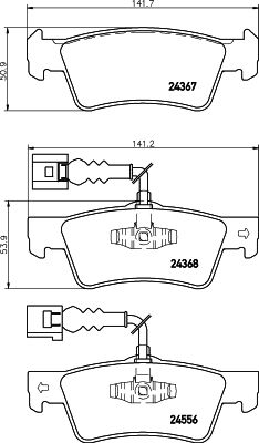 HELLA 8DB 355 012-441 Brake Pad Set, disc brake