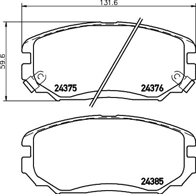HELLA 8DB 355 012-461 Brake Pad Set, disc brake