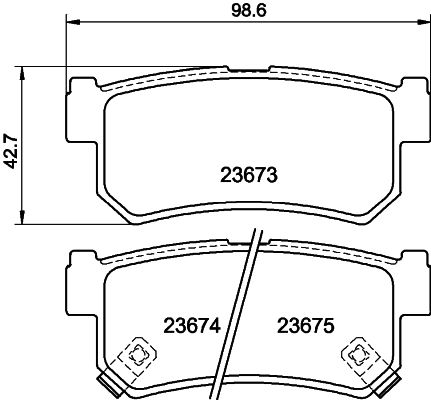 HELLA 8DB 355 012-501 Brake Pad Set, disc brake