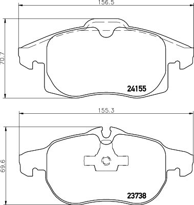 Brake Pad Set, disc brake HELLA 8DB 355 012-681