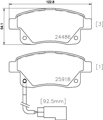 HELLA 8DB 355 012-781 Brake Pad Set, disc brake