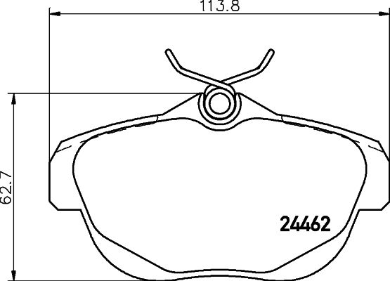 HELLA 8DB 355 012-881 Brake Pad Set, disc brake