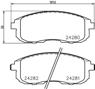 Brake Pad Set, disc brake HELLA 8DB 355 012-901