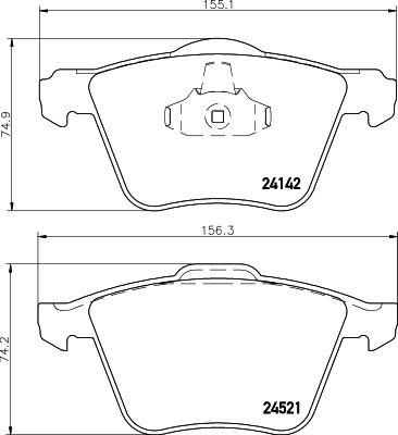 HELLA 8DB 355 013-001 Brake Pad Set, disc brake