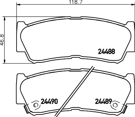 HELLA 8DB 355 013-081 Brake Pad Set, disc brake