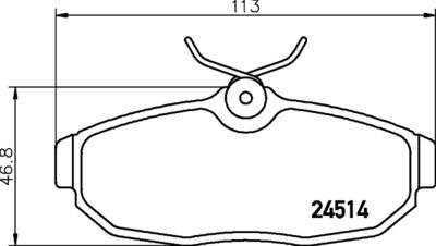 Brake Pad Set, disc brake HELLA 8DB 355 013-111
