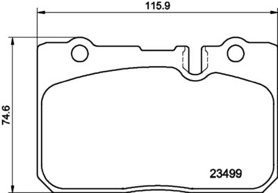 Brake Pad Set, disc brake HELLA 8DB 355 013-231