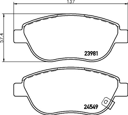 HELLA 8DB 355 013-371 Brake Pad Set, disc brake