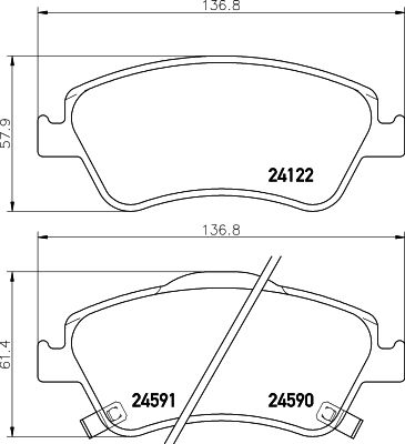 HELLA 8DB 355 013-561 Brake Pad Set, disc brake