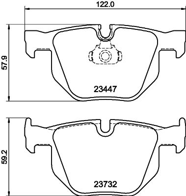 HELLA 8DB 355 013-941 Brake Pad Set, disc brake