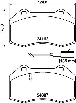 HELLA 8DB 355 014-061 Brake Pad Set, disc brake