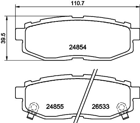 HELLA 8DB 355 014-341 Brake Pad Set, disc brake