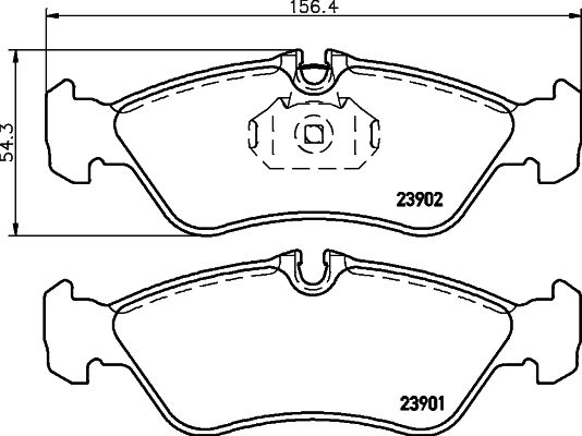 HELLA 8DB 355 014-401 Brake Pad Set, disc brake