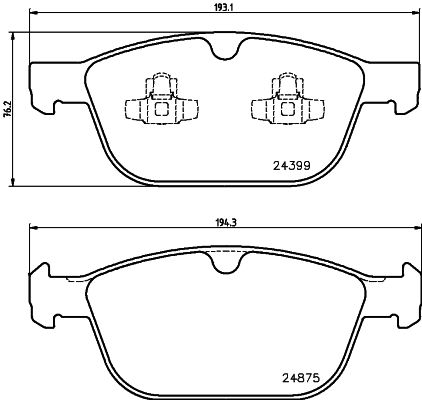 HELLA 8DB 355 014-541 Brake Pad Set, disc brake