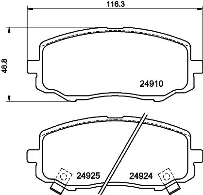 HELLA 8DB 355 014-901 Brake Pad Set, disc brake