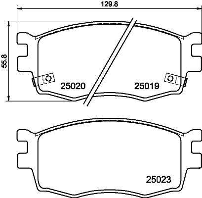HELLA 8DB 355 014-921 Brake Pad Set, disc brake