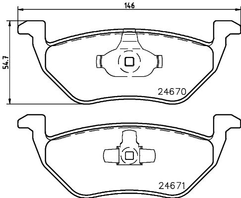HELLA 8DB 355 014-951 Brake Pad Set, disc brake