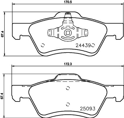 HELLA 8DB 355 014-961 Brake Pad Set, disc brake
