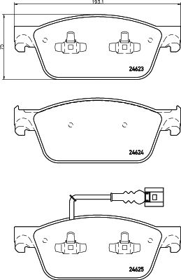 HELLA 8DB 355 014-981 Brake Pad Set, disc brake